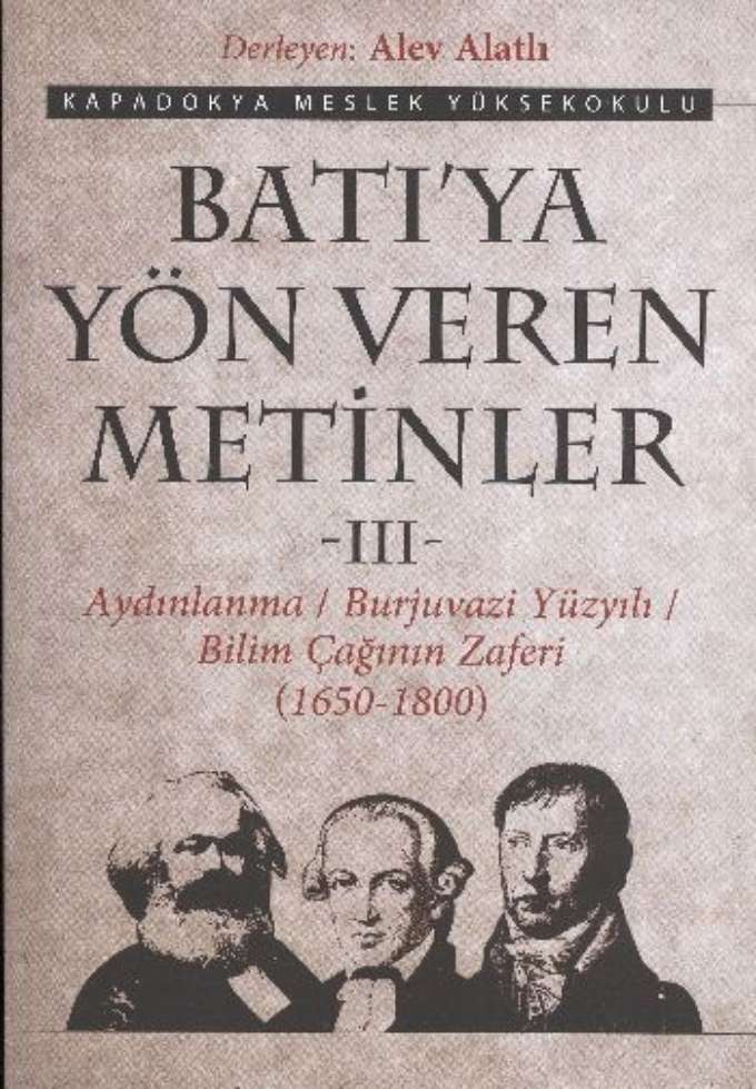 Batıya Yön Veren Metinler cilt 3 kapağı