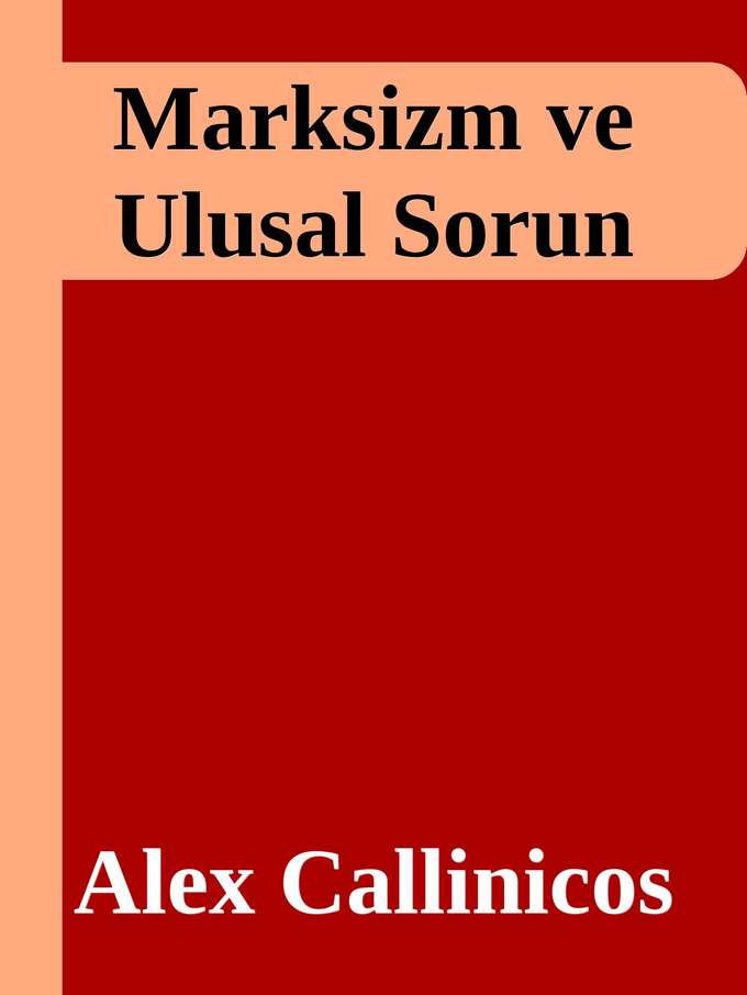 Marksizm ve Ulusal Sorun kapağı