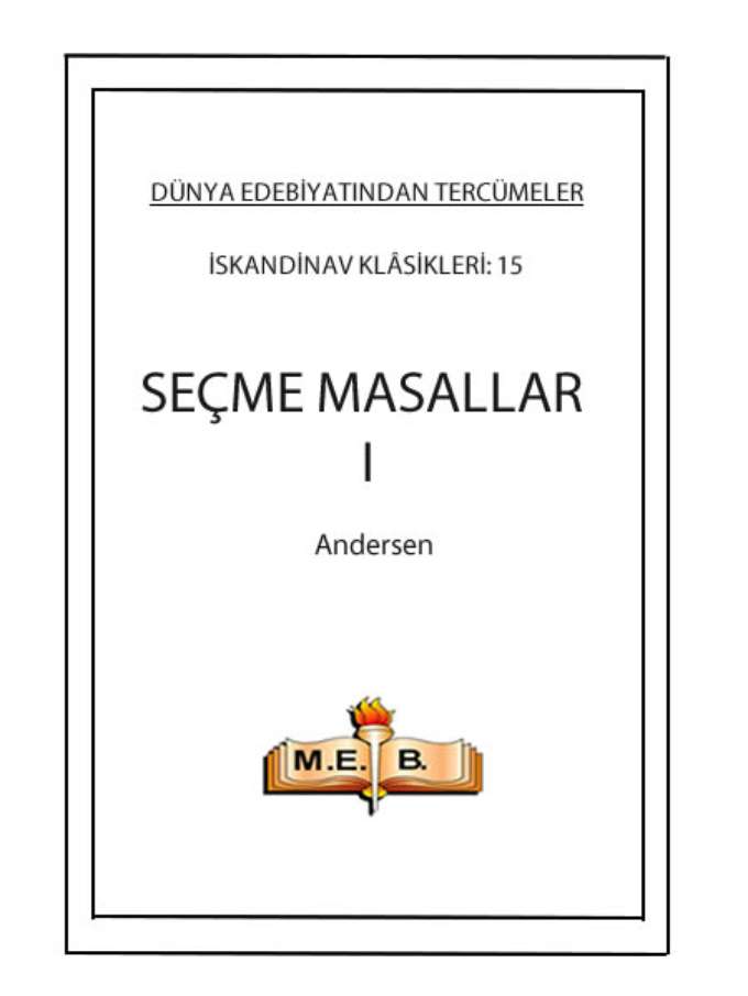 Seçme Masallar I kapağı