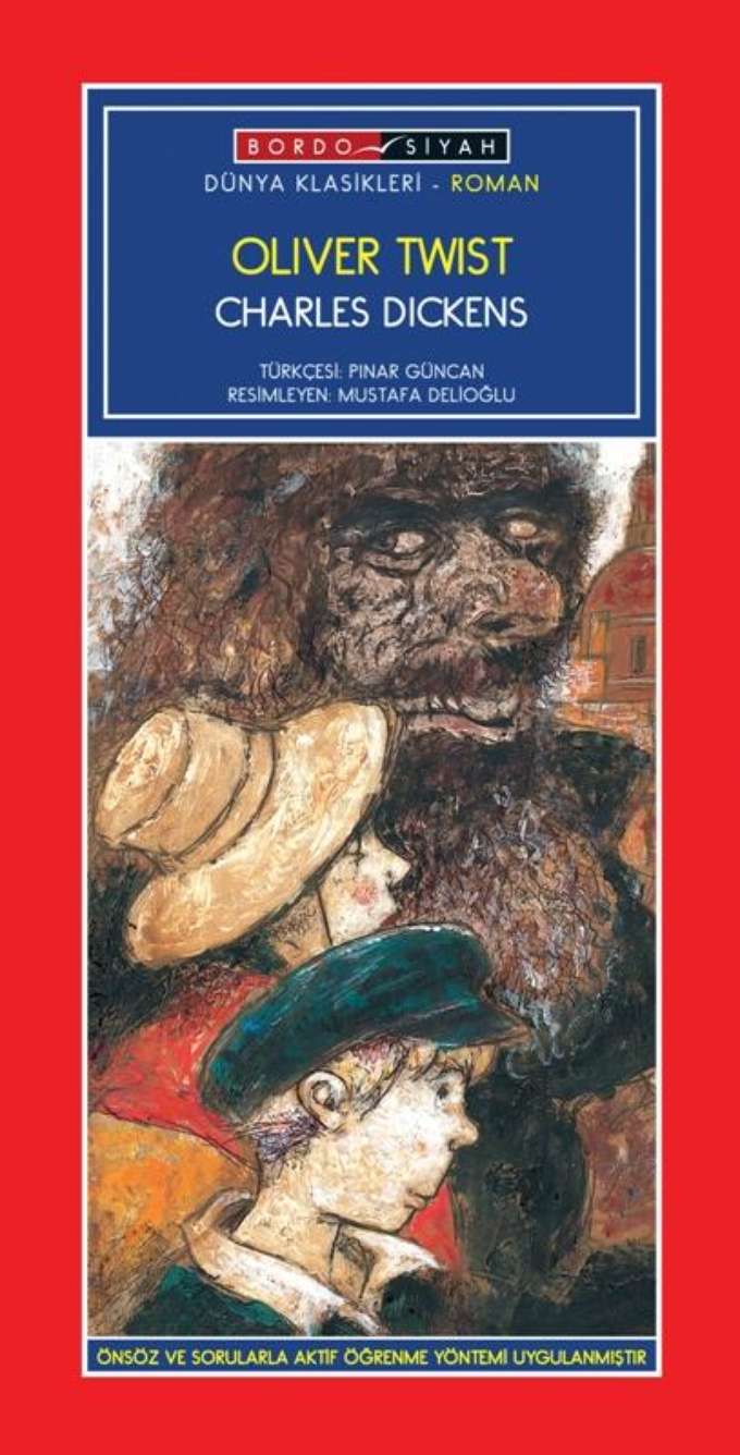 Oliver Twist(Bordo-Siyah) kapağı