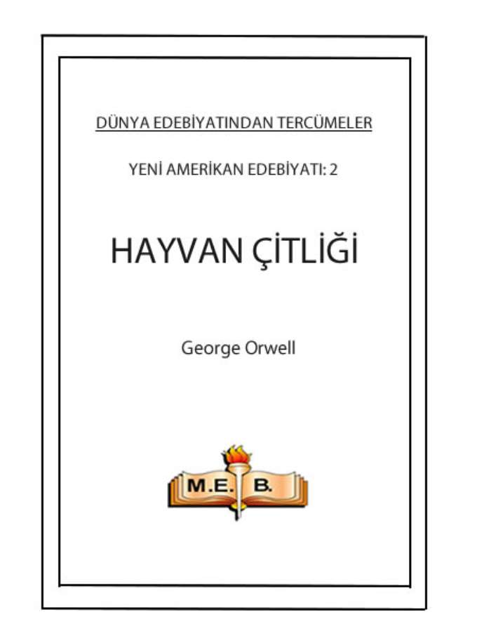 Hayvan Çiftliği(Meb) kapağı