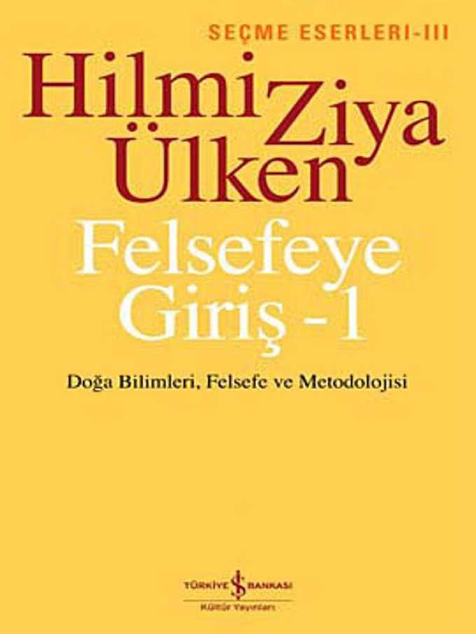 Felsefeye Giriş - 1 kapağı