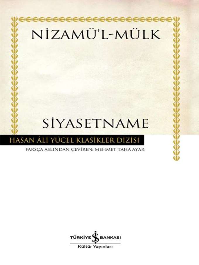 Siyasetname kapağı